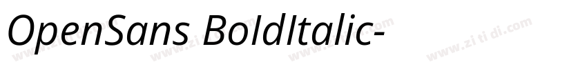 OpenSans BoIdItalic字体转换